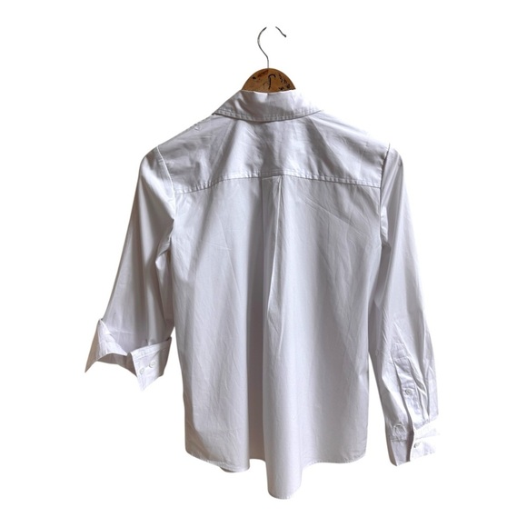 Madewell White Relaxed Button Front Shirt Poplin Womens Size XXS Collar Cotton - Picture 7 of 14